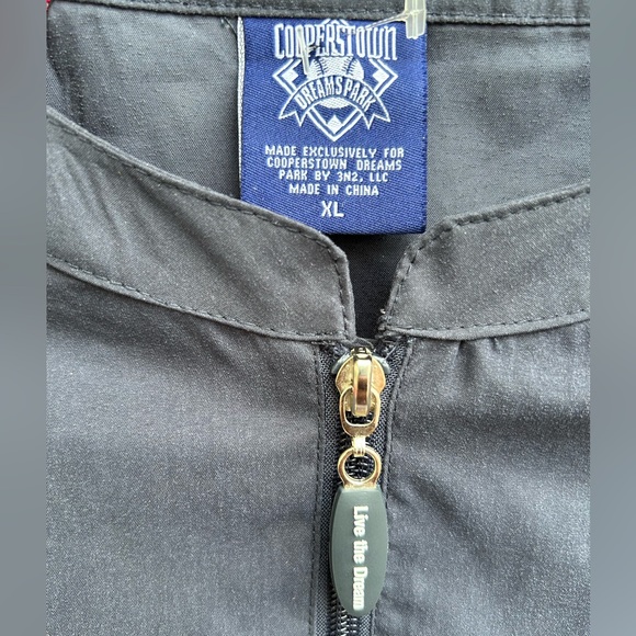 Cooperstown Dreams Park Men’s 1/4 Zip Long Sleeve Baseball Pullover Blue/Red XL - Picture 3 of 5